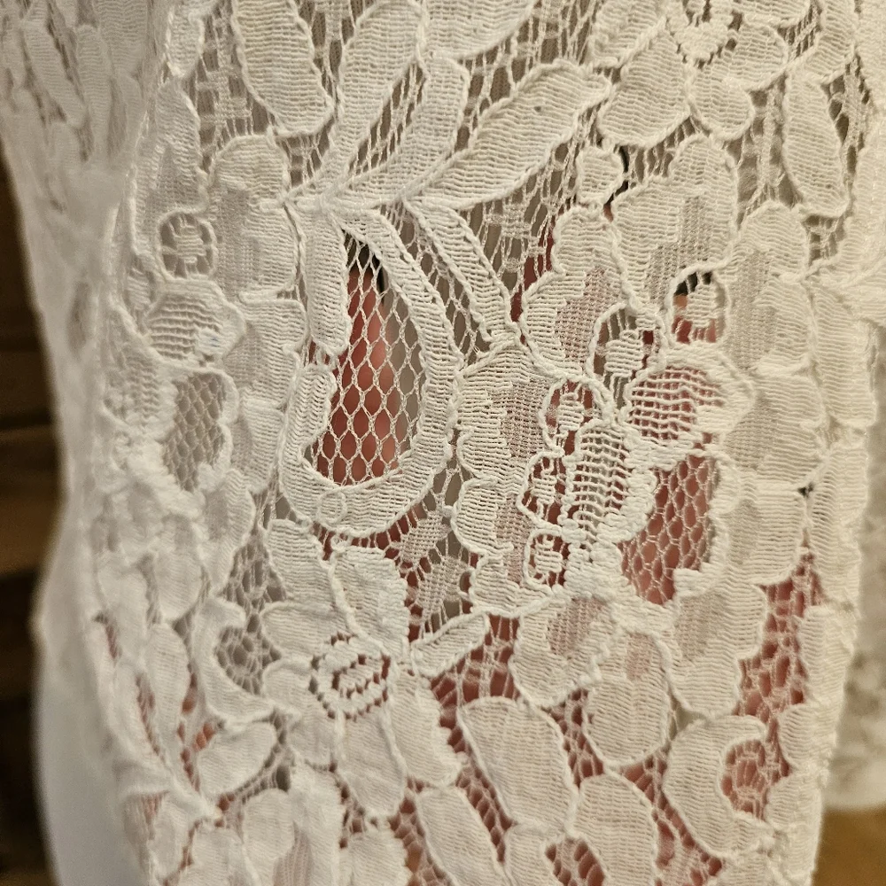 Accessory St. Ivory Lace Shrug/Vest size M/L